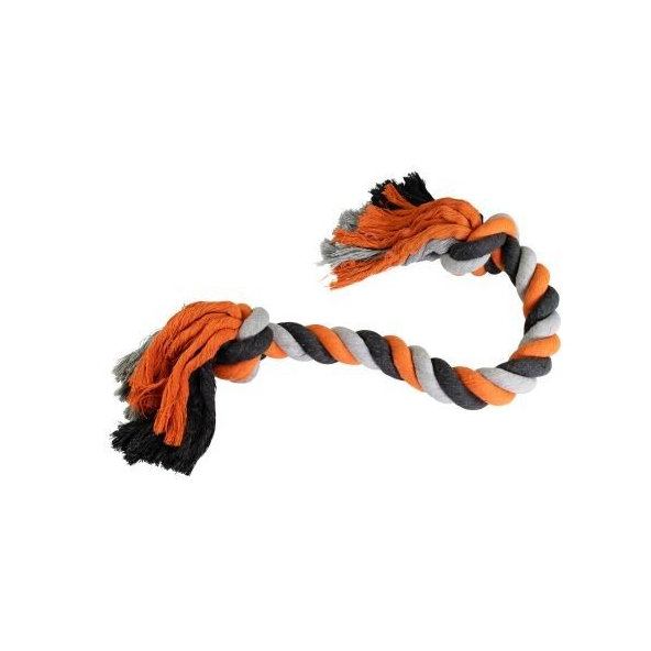Hip Hop Dog bavlněný uzel JUMBO šedá oranžová 100 cm/1000 g