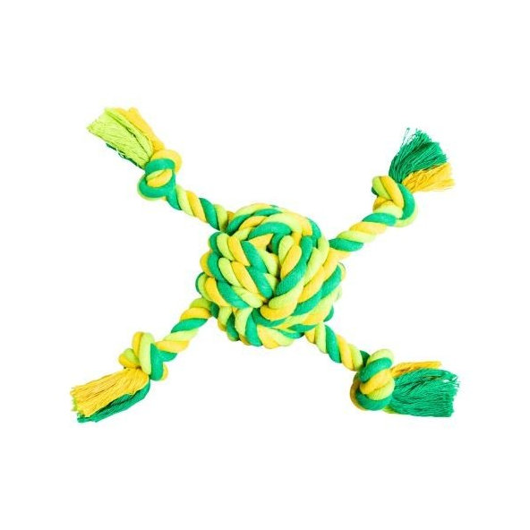 Hip Hop Dog bavlněný míč se 4 rameny limetková zelená 29 cm/255 g