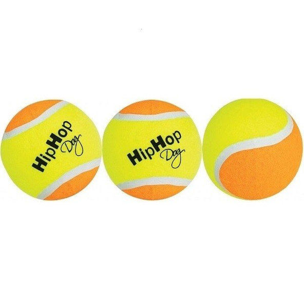 Hip Hop Dog tenisové míčky barevné 3 ks 6,5 cm