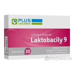 Plus Lekáreň Laktobacily 9 na zlepšení trávení 30 kapslí