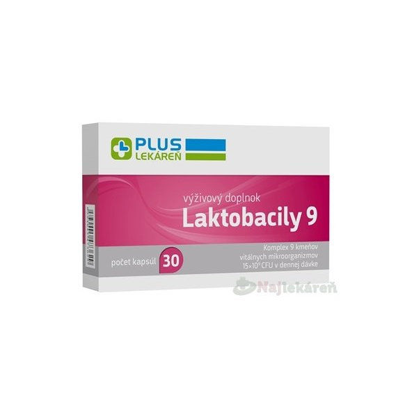 Plus Lekáreň Laktobacily 9 na zlepšení trávení 30 kapslí