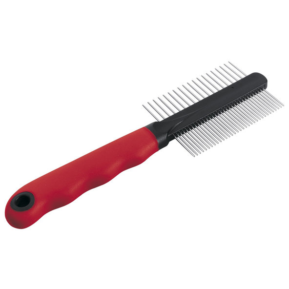 Ferplast GRO 5864 ocelový hřeben s rukojetí 19x5 cm