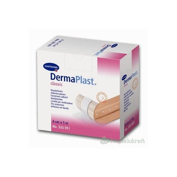Dermaplast Classic náplast na rány z textilní tkaniny 4 cm × 5 m