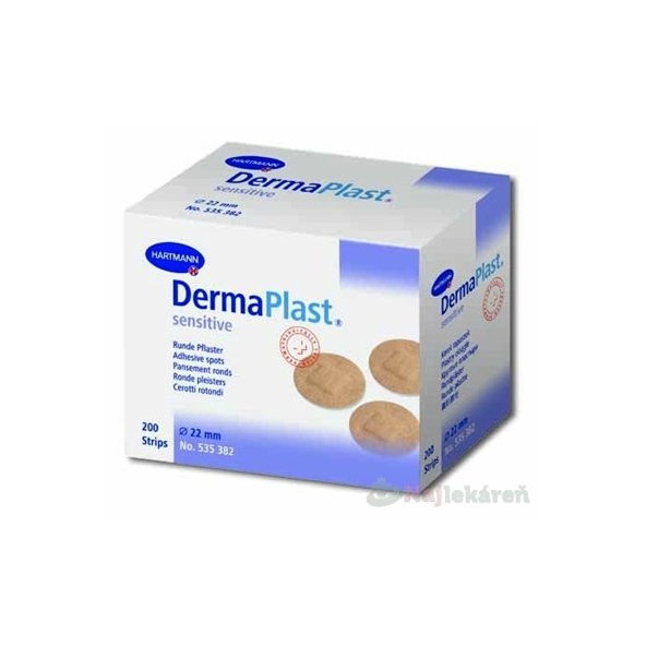 Dermaplast Sensitive Spots kulaté náplasti průměr 22 mm 200 ks