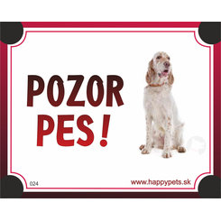 HP cedulka POZOR PES – irský setr