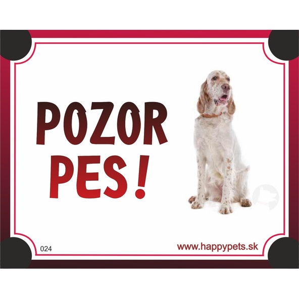 HP cedulka POZOR PES – irský setr