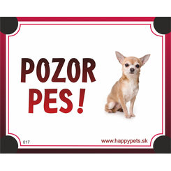 HP cedulka POZOR PES – čivava