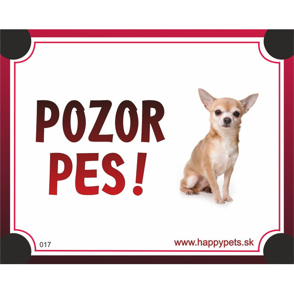 HP cedulka POZOR PES – čivava