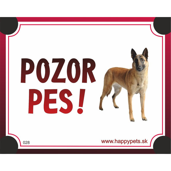 HP cedulka POZOR PES – belgický ovčák