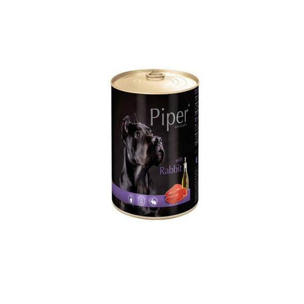 PIPER konzerva pro psy s králičím masem 400 g