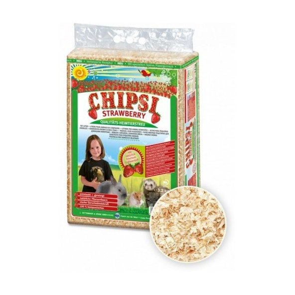JRS Chipsi Strawberry podestýlka 60 l 3,2 kg