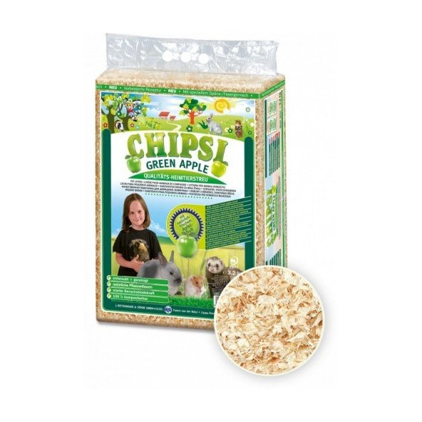 JRS Chipsi Green Apple podestýlka 60 l 3,2 kg