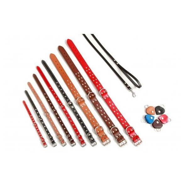 HP KING zdobený obojek přírodní 18 × 50 cm