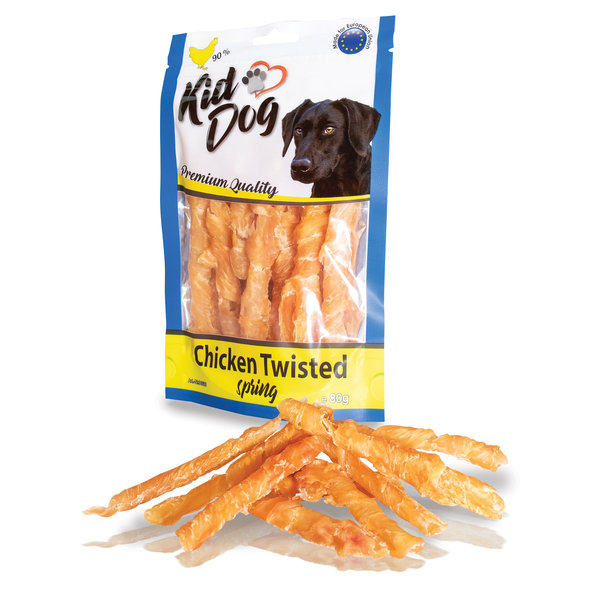 KID DOG kuřecí prsa ve spirále pro psy 80 g