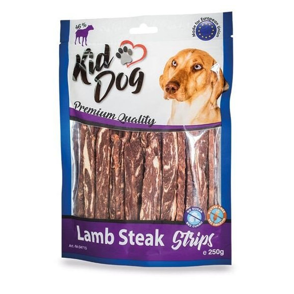 KID DOG jehněčí steak v proužku pro psy 250 g