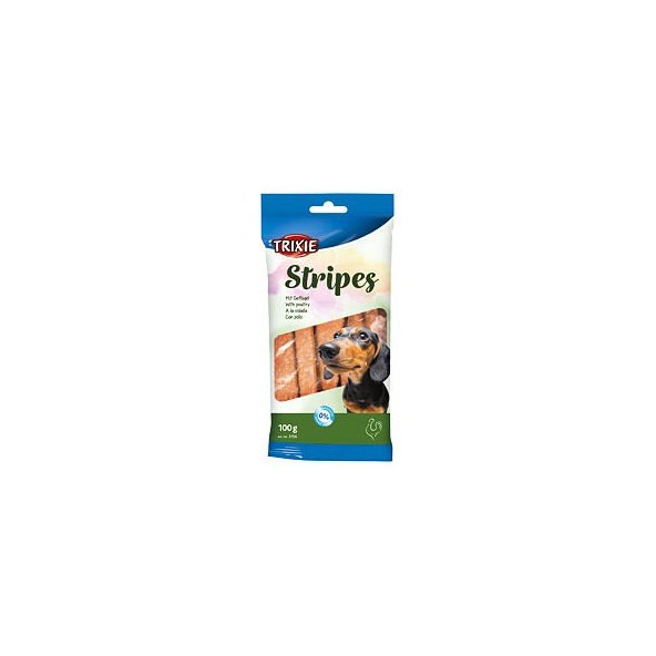TRIXIE Stripes pamlsek pro psy drůbeží proužky 10 ks / 100 g