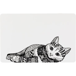 TRIXIE podložka pod misky pro kočky 44 × 28 cm bílo-černá