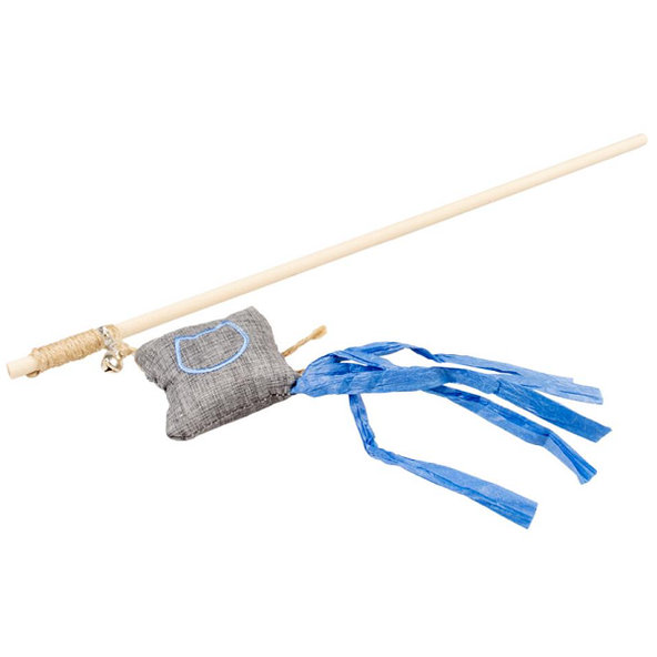 Duvo+ Eco Navy prútik s vrecúškom a catnipem 20 × 6 cm