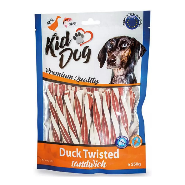KID DOG kachní točený sendvič s treskou pro psy 250 g