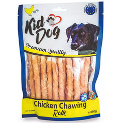 KID DOG kuřecí maso na buvolí tyčince pro psy 250 g