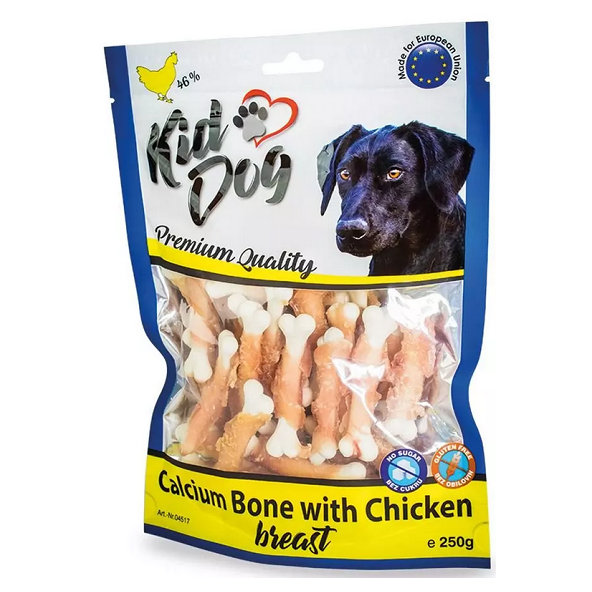 KID DOG kuřecí prsa na kalciové kosti pro psy 250 g