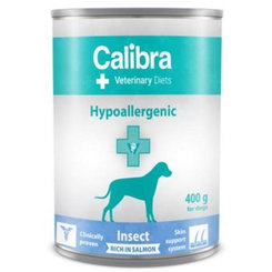 Calibra Vet Diet Dog Hypoallergenic hmyz&losos konzerva 6×400 g