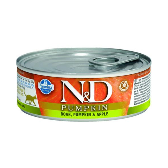 Farmina N&D Pumpkin kanec jablko konzerva pro kočky 70 g