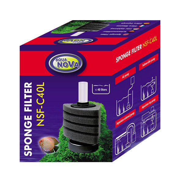 Aqua Nova NSF-C40L pěnový filtr do akvária rohový