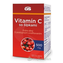 GS Vitamín C 500 mg so šípkami 120 tablet