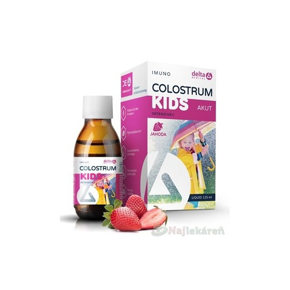 DELTA COLOSTRUM Kids jahoda sirup 125 ml