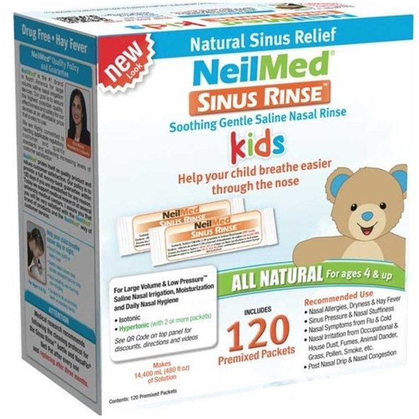 NeilMed Sinus Rinse Kids set 120 ml + 60 sáčků mořská sůl
