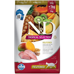 Farmina N&D Tropical Selection Adult Neutered kuře 4 + 1 kg