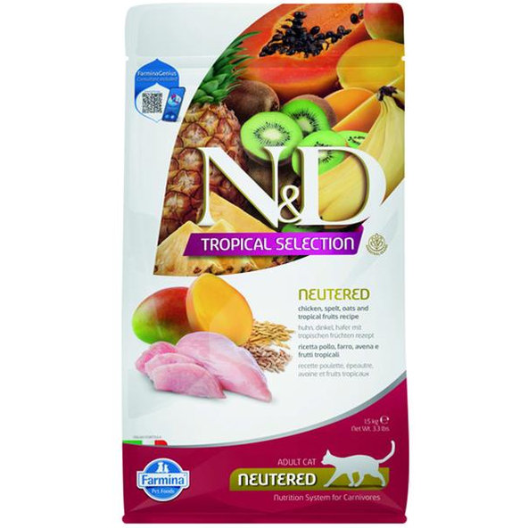 Farmina N&D Tropical Selection Adult Neutered kuře 1,5 kg