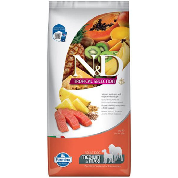 Farmina N&D Tropical Selection AG adult medium & maxi losos 10 kg