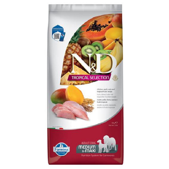 Farmina N&D Tropical Selection Adult Medium Maxi kuře 10 kg