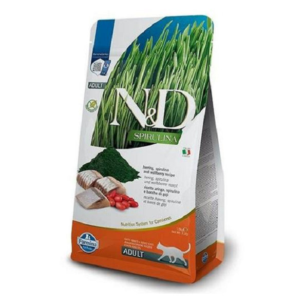 Farmina N&D Cat Spirulina GF adult sleď pro kočky 1,5 kg