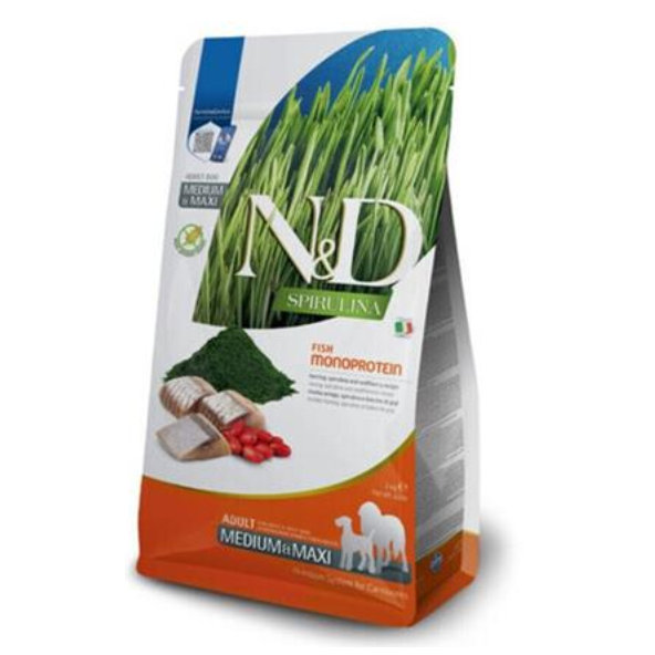 Farmina N&D Spirulina Adult Medium Maxi sleď 2 kg