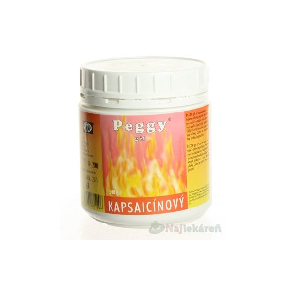 Peggy gel kapsaicinový na ruční masáže 500 g