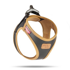 Curli postroj pro psy z jablečné kůže Black L 8-13 kg