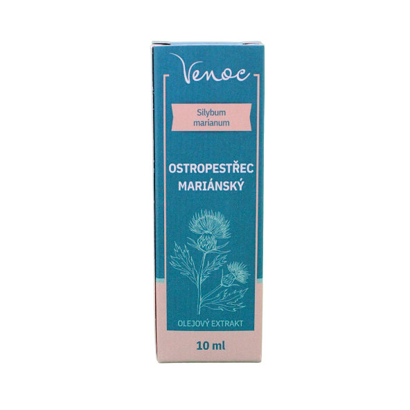 Venoc ostropestřec mariánský olejový extrakt bezalkoholová tinktura 10 ml
