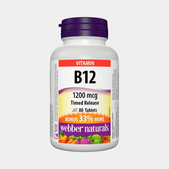 Webber Naturals Vitamin B12 1200 mcg SR 150 tablet