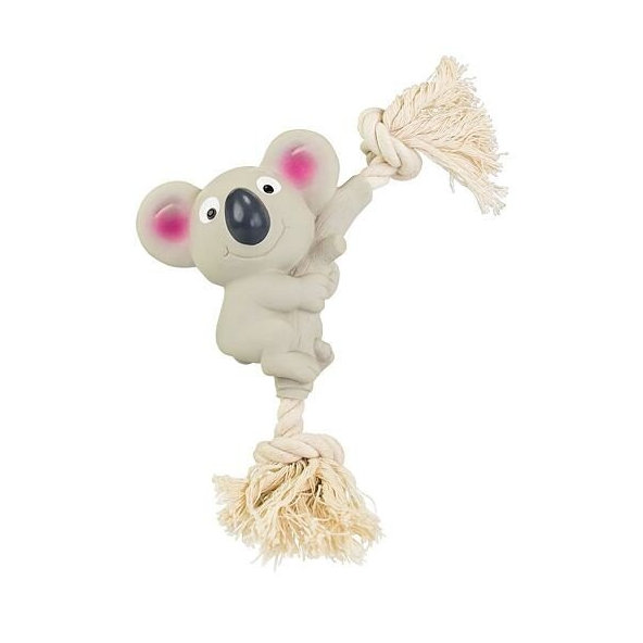 Hip Hop Dog koala na bavlněném laně se zvukem latex 10/24 cm
