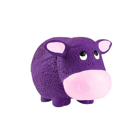 Hip Hop Dog kravička se zvukem latex fialová 9 cm