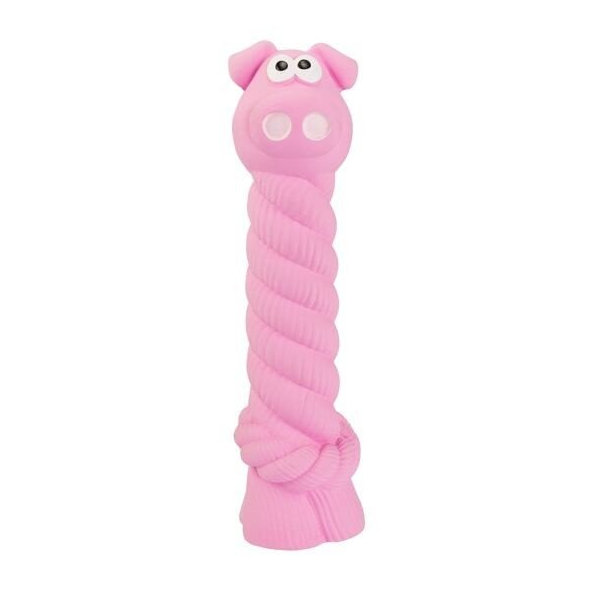 Hip Hop Dog prasátko s latexovým lanem se zvukem latex 15 cm