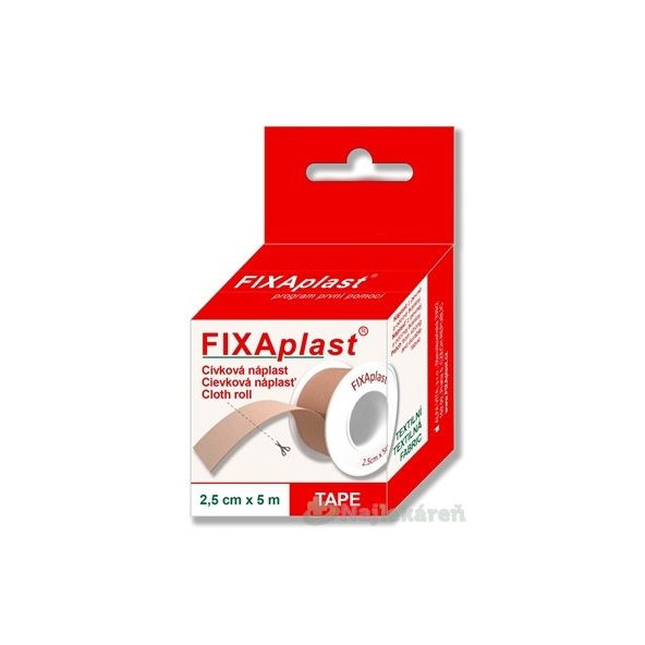 FIXAplast textilní cívková náplast 2,5 cm × 5 m 1 ks