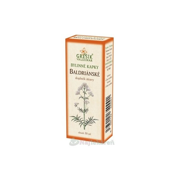 Grešík Baldriánské bylinné kapky 50 ml