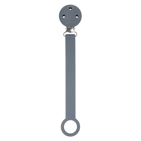 NATTOU Klip na dudlík silikon dark grey