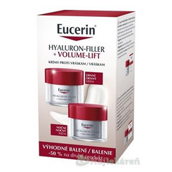 EUCERIN Hyaluron-Filler Volume-Lift denní a noční krém 2×50 ml