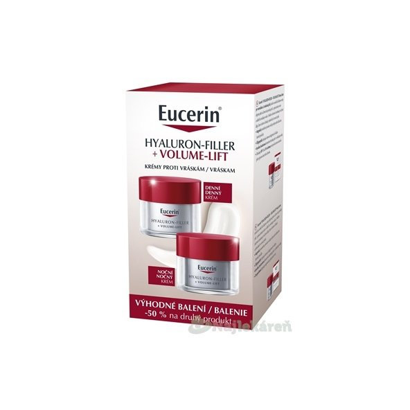 EUCERIN Hyaluron-Filler Volume-Lift denní a noční krém 2×50 ml