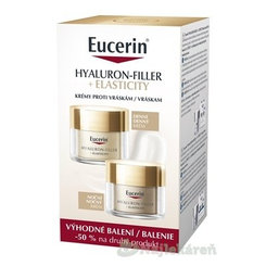 EUCERIN Hyaluron-Filler + Elasticity denní a noční krém 2×50 ml